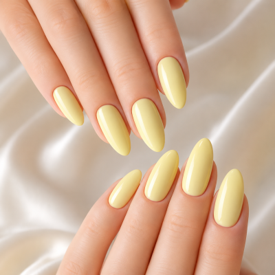 Butter Yellow Almond Press-On Nails