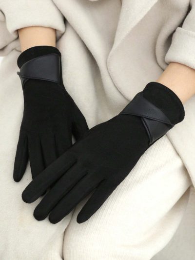 Women Winter Gloves – Soft Warm Touchscreen Gloves Black
