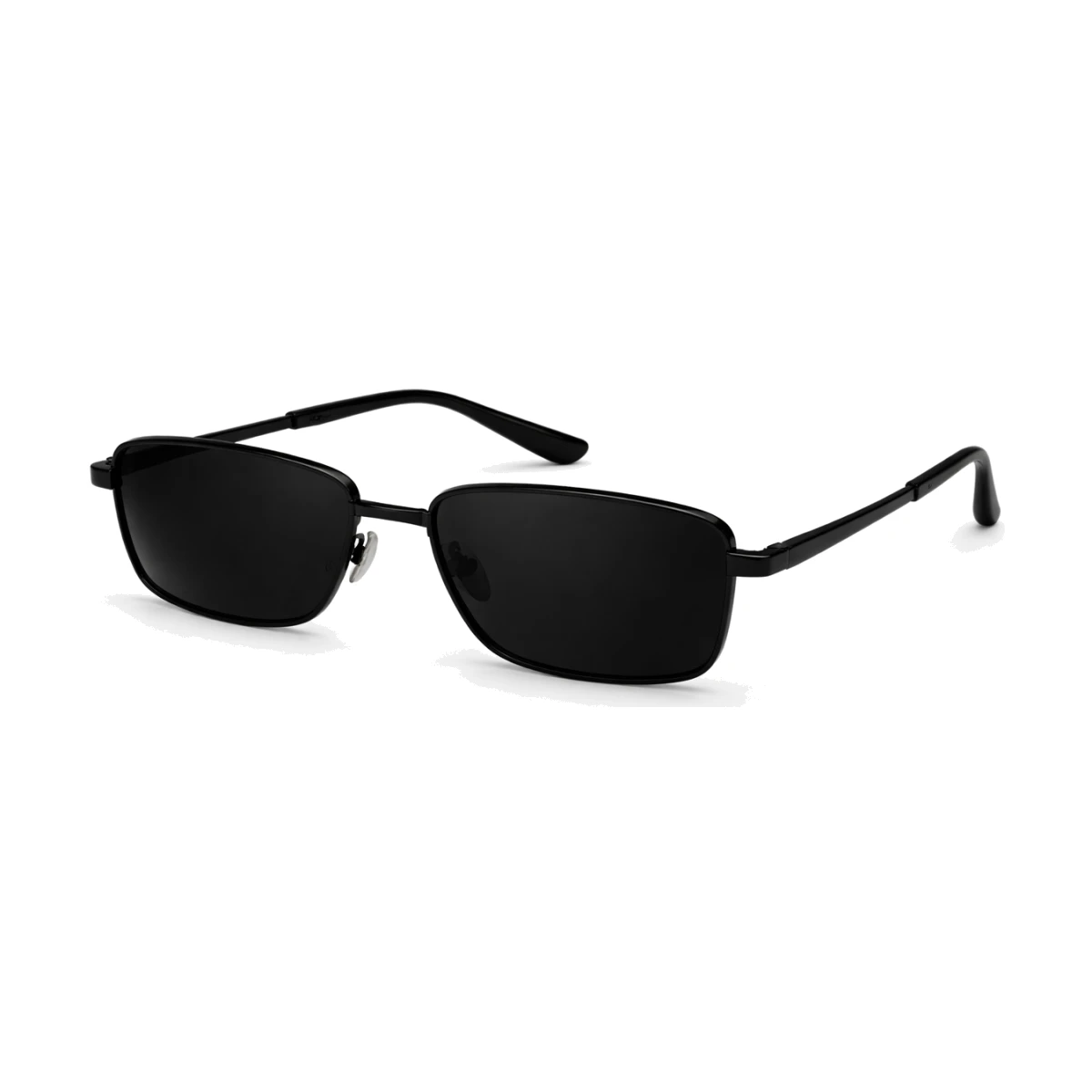 Men’s Rectangular Sunglasses – Black Frame & Black Lenses