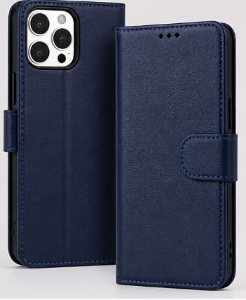 Oppo Reno 13 5G Wallet Case – Blue Leather Flip Cover with Card Holder & Stand