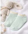 Girls Ankle Socks – Mint Green Short Socks with White and Yellow Trim