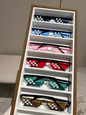 Pixel-Style Gaming Glasses – Unique and Trendy Fashion Statement