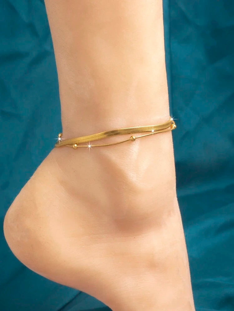 Gold Snake Chain Anklet for Women