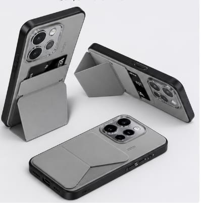 Oppo Reno 13 5G Case – Matte Grey Kickstand Cover – Shockproof Slim Phone Case