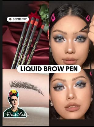 SHEGLAM Liquid Brow Pen – Espresso, Fine Tip Eyebrow Pen for Natural Hair-Like Brow Strokes