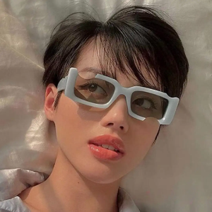 Modern White Sunglasses with Light-Tinted Lenses