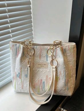 Girls White Embroidered Tote Bag – SHEIN Fast Delivery in 5 Days