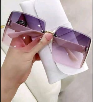 Oversized Rimless Square Gradient Sunglasses – SHEIN Fast Delivery in 5 Days